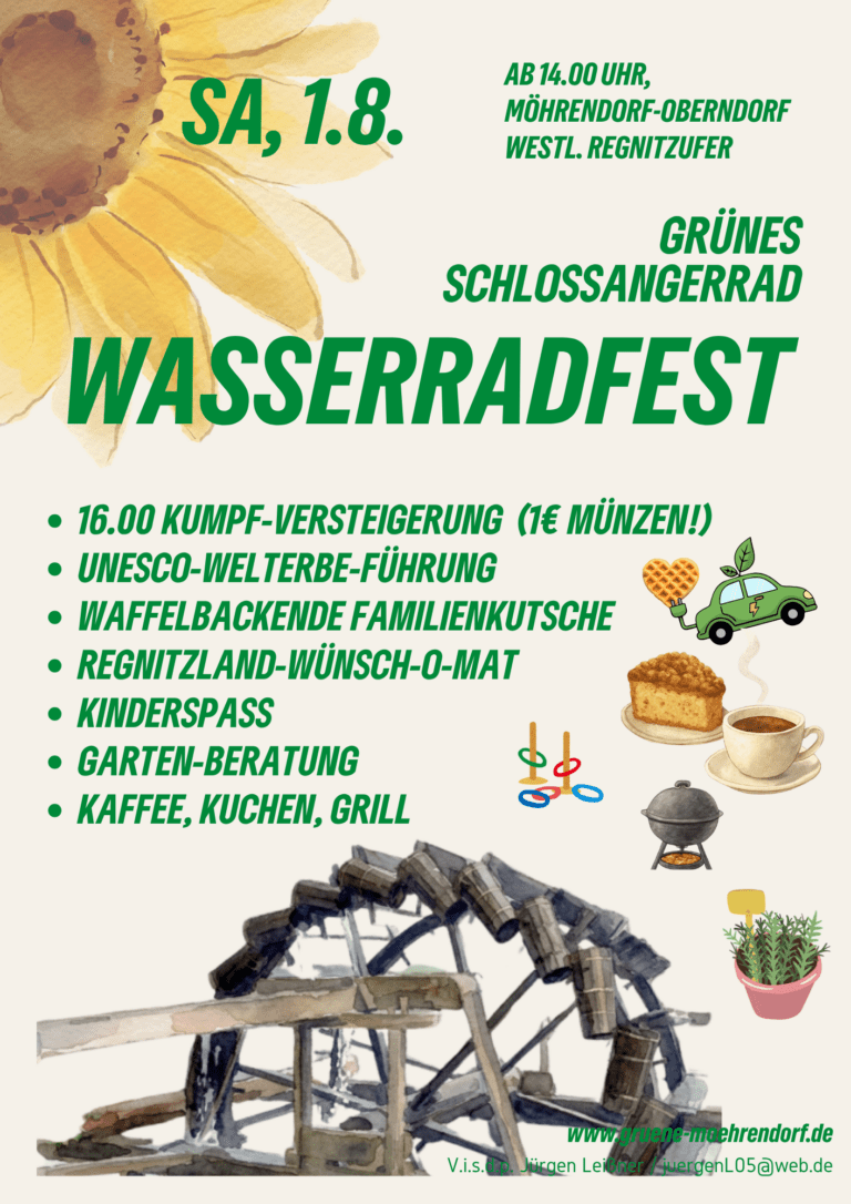 01.08. Wasserradfest am Möhrendorfer Schlossanger
